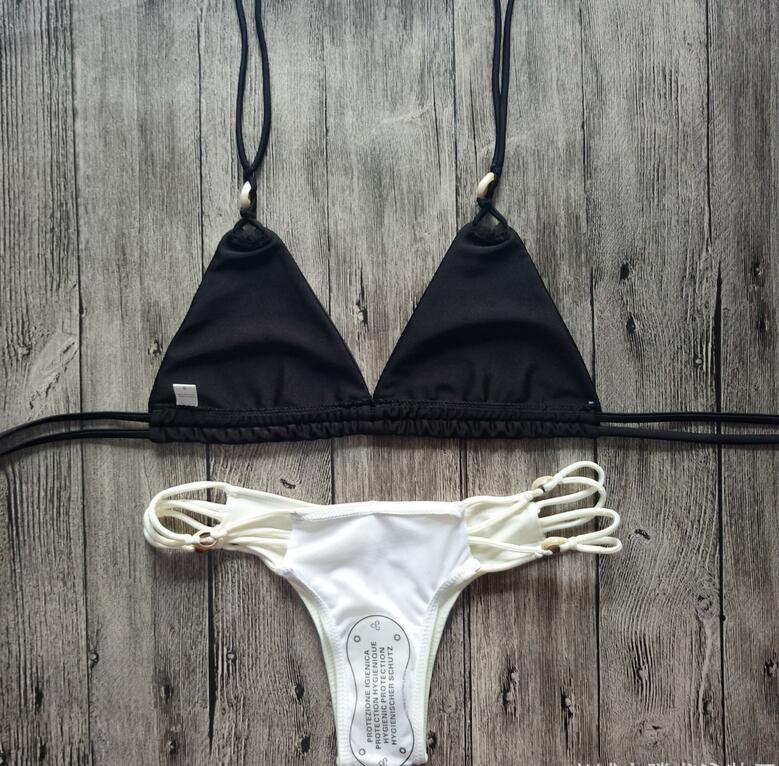 F4614 Black Doppio Shells Top X Bone Syd Shells Bottom Bikini